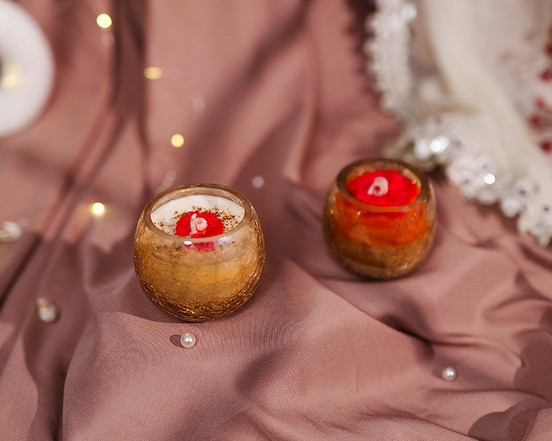 Amber Glow Rose Votives