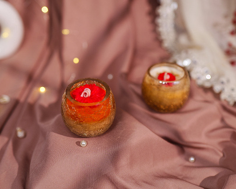 Amber Glow Rose Votives