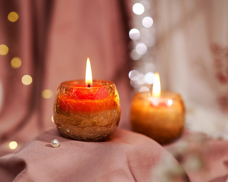 Amber Glow Rose Votives