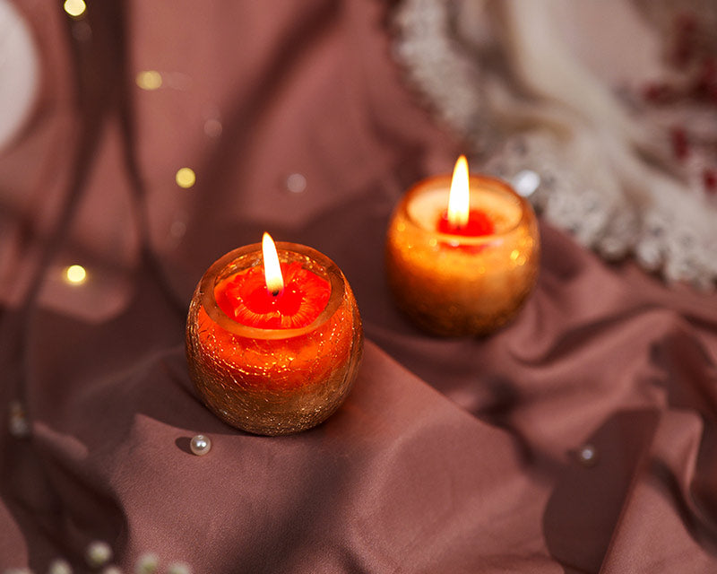 Amber Glow Rose Votives
