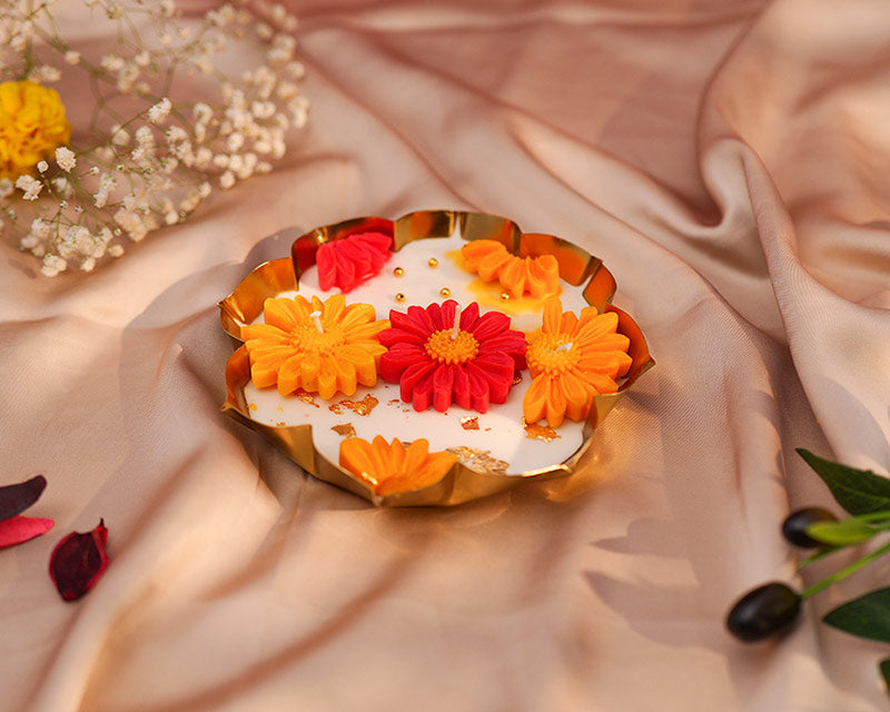 Genda Phool Brass Platter