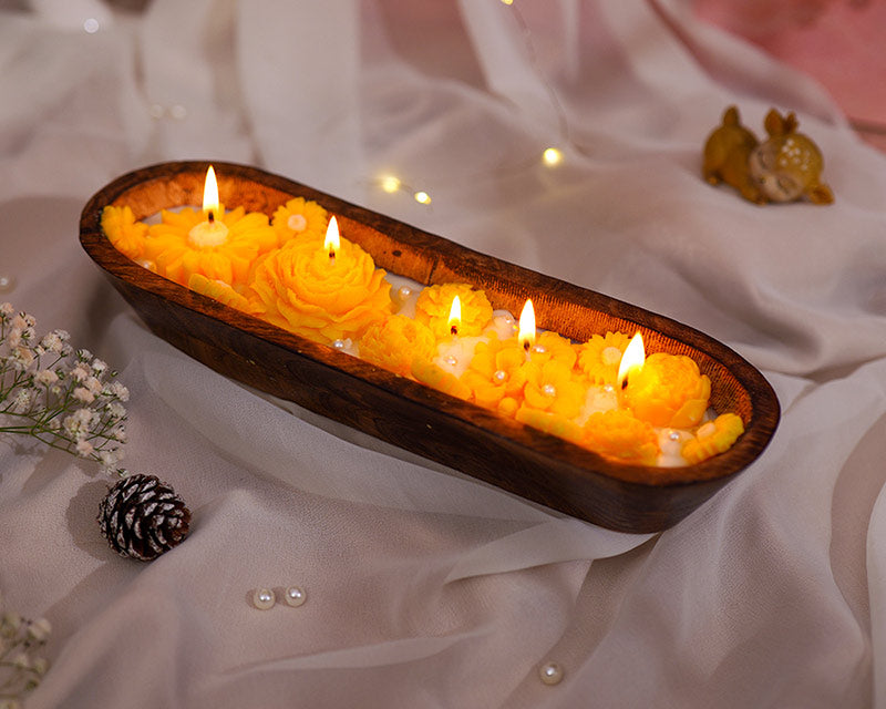 Golden Marigold Dough Bowl