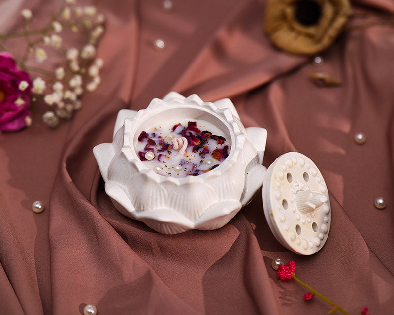 Kamal Lotus Keepsake Jar