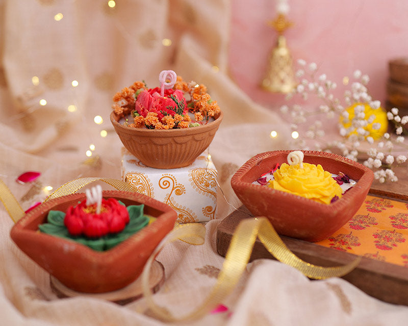 Mitti Terracotta Diya Set