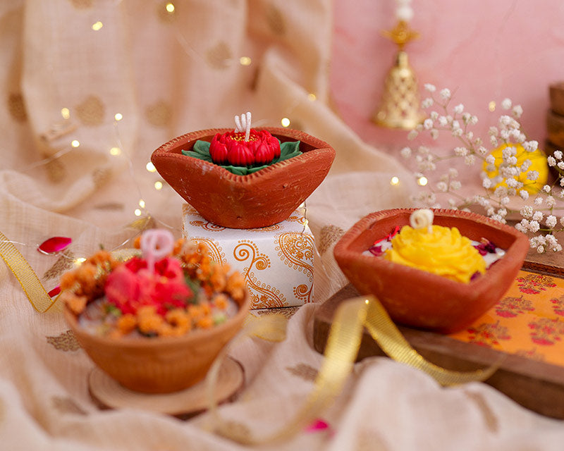 Mitti Terracotta Diya Set