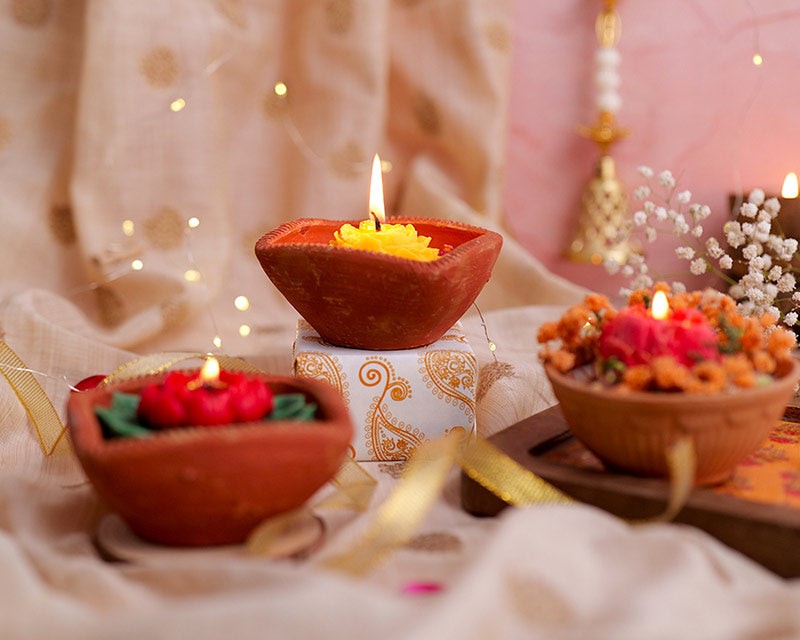 Mitti Terracotta Diya Set