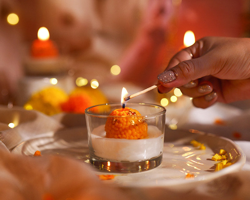 Motichoor Laddoo Candle