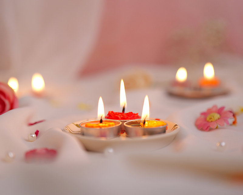 Painted Trio Tealight Tray